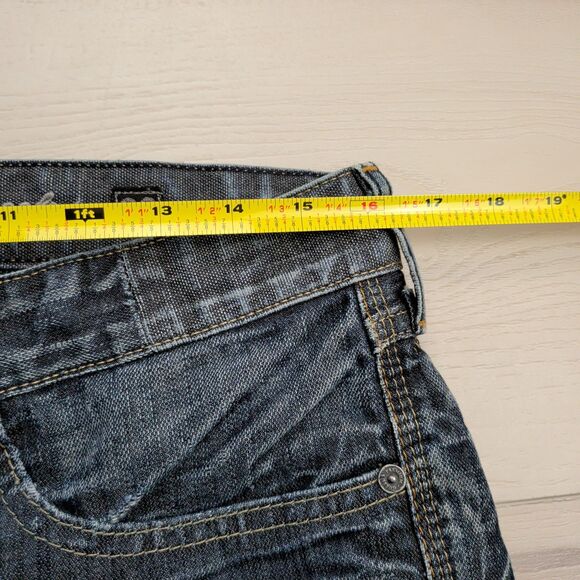 Guess Premium Jeans Mens 32x30 Lincoln Slim Straight Blue Denim - Picture 8 of 14